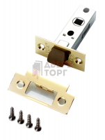 Защелка межкомнатная RENZ L 5-45 plastic B (латунь блестящая) с пластиковым языком