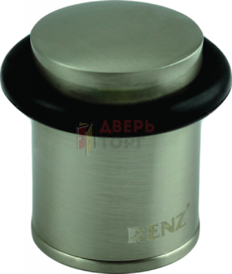 Ограничитель дверной RENZ напольный DS 33 SN (никель матовый)