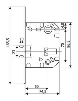 Защелка сантехническая RENZ LB 2070 C (хром блестящий)