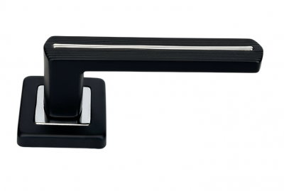 Ручка дверная TIROLLI TR-106 BB/CP(черный/ хром)